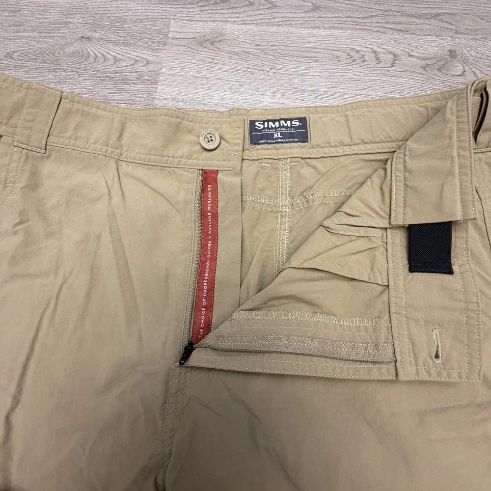 Simms Fishing Shorts Mens XL Tan 9